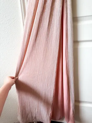 Gemeli‎ Power Metallic Gown Maxi Backless Rose Gold Size 6 GUC thumbnail 3