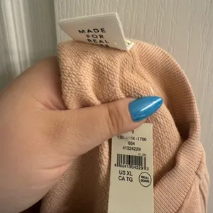 OFFLINE Aerie Throw-Back Crop Crewneck Ballet Dusty Pink Sweatshirt - size XL thumbnail 7