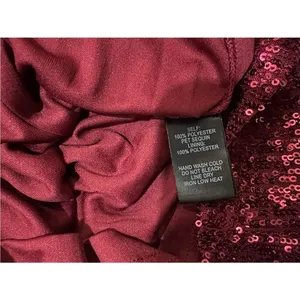Lulus NWT Women Small Wine Red Glitter Sequin Off the Shoulder Mini Dress Party thumbnail 5