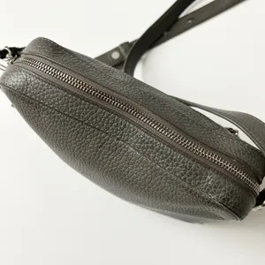AllSaints Captain Crossbody Bag 100% Cow Leather Grey Small Adjustable Strap thumbnail 6
