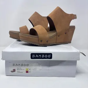 Bamboo Beehive-17 Wedge Sandals, Size 11, New with Box thumbnail 1