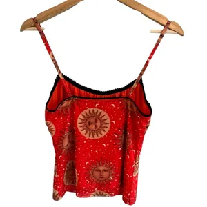 Urban Outfitters Y2K Celestial Mesh Cami Top Size S Shirred 90s Grunge Boho thumbnail 4