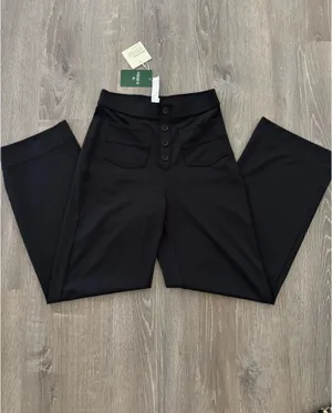 NWT Halara Black DayStretch High Waisted Pockets Straight Leg Casual Pants (S) thumbnail 2