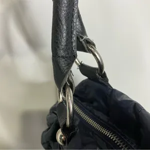 LP/LP quilted puffer‎ purse navy blue 14” x 8.5” x 4” thumbnail 6