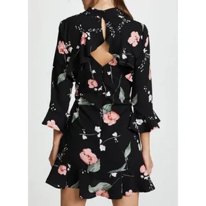 NWT MINKPINK Floriana Floral Cut Out Back Mini Dress Size Large thumbnail 2