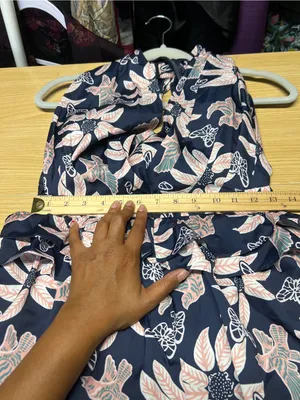 Outerknown Bailey Dress Size 2 Navy Floral Halter Ruffle Mini Dress NWT thumbnail 15