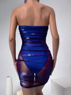 Mesh Tube Bodycon Dress thumbnail 3