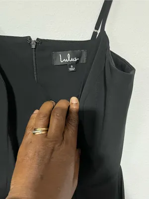 Lulu's Black Spaghetti Strap Wrap Midi Dress thumbnail 7