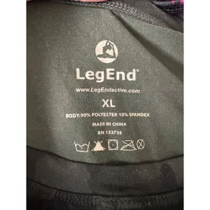 LegEnd Active Black Camo Short Sleeve Athletic Top Women’s XL Stretch Tee NWT thumbnail 4