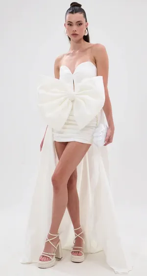 She Is The Moment Dress With Train thumbnail 1