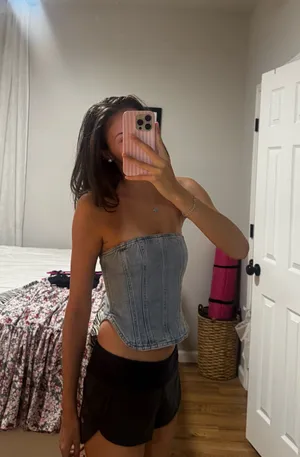 Aritzia Denim Forum Bustier thumbnail 3