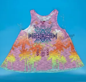 No Boundaries Y2K Vintage Summer Casual Juniors Women's Tank Top Size L NWOT thumbnail 1
