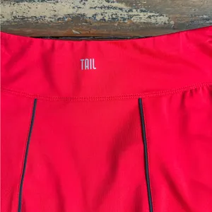 Tail Red and Black Pleated Athletic Collegiate Tennis Skort ~ Size XL 💚🍄 thumbnail 6