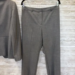 Antonio Melani Womens Pant Suit 2 Piece Gray 3 Button Raw Hem Trouser Topstitch thumbnail 12