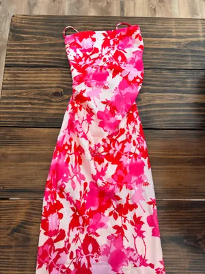 Hello Molly Semi-formal Dress | floral | pink and red | XS thumbnail 6