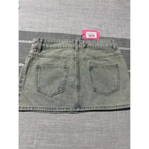 Edikted Blue Washed Denim Micro Mini Skirt Y2K Low Rise Size Small S15992 thumbnail 3