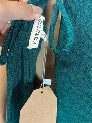 NWT Main Strip Teal Sleeveless V-Neck large Jumpsuit thumbnail 8