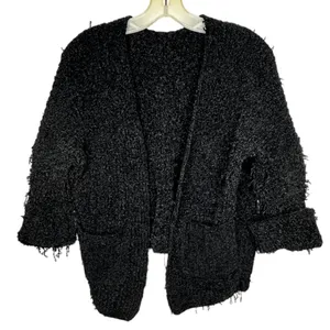 Thick‎ Black Cardigan Sweater thumbnail 1