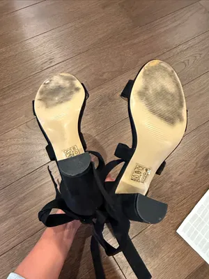 Carcuume Strappy Chunky Heels High in Black Suede Size 8 - C72-005 thumbnail 4