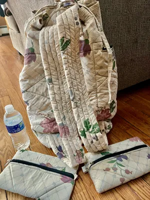 & Other Stories Quilted Floral Backpack thumbnail 2