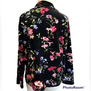 DRAPER’S & DAMON’S FLORAL VELOUR ZIP-UP size M thumbnail 4