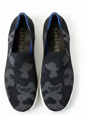 Rothy's The Original Slip On Sneaker‎ Womens 8.5 Blue Gray Camo Knit thumbnail 2