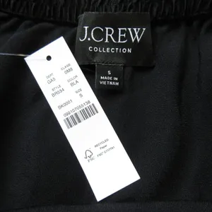 NWT J.Crew Collection Side-slit Pull-on Maxi in Black Luster Crepe Skirt S thumbnail 4