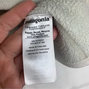 Patagonia women's medium better sweater off white cream 1/4 zip pullover outdoor thumbnail 8