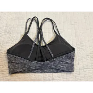Zyia Active Gray Space Dye Grid Bra Layered Strappy Sports Bra Small S thumbnail 5