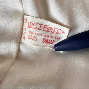 Vintage Lily of France Ivory Lace Bow Formal Jacket Small | Coquette‎ Romantic thumbnail 10