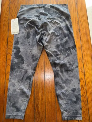 Lululemon Align High Rise 25” Diamond Dye Pitch Grey Graphite Grey Size 14 NWT thumbnail 2