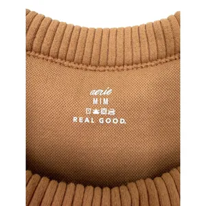 Aerie Superchill Seamless Cropped Halter Tank Womens‎ M Brown Ribbed Minimalist thumbnail 7