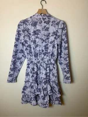 Hill House Home Talia Dress Lilac Tonal Crepe thumbnail 6