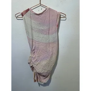 JONATHAN SIMKHAI Pink White Marble Draped Asymmetrical Top size Large thumbnail 6