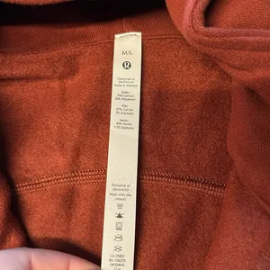 Lululemon Women’s M/L Scuba Oversized Half Zip Hoodie Date Brown Comfy‎ Cozy New thumbnail 4