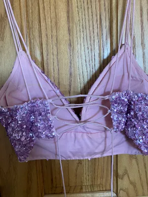 Sherri Hill Pink Two Piece Prom Dress thumbnail 11