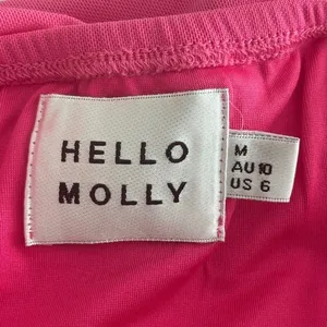 Hello Molly Pink‎ Ruched Halter Mini Dress Bodycon Twist Front US 6 thumbnail 3