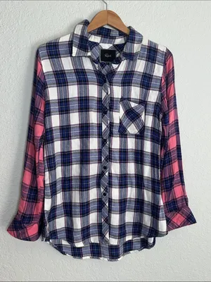 Rails Plaid Button Up Flannel Shirt Fall Hayride Farm Country Western Cozy Cabin thumbnail 1