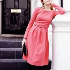 Boden Lindsey Long Sleeve Ponte Dress in Blue Size‎ 2 Petite thumbnail 5