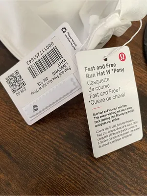 Lululemon Fast And Free Run Hat White Ponytail Running Cap Women’s One Size NWT thumbnail 5