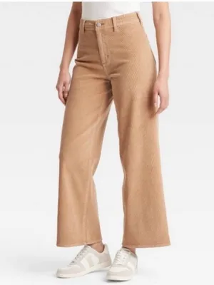 Universal Thread Sailor Wide Leg Corduroy Pants in Tan Size 4 thumbnail 14