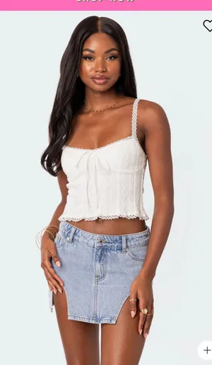 Edikted Lace Top White thumbnail 4