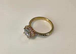 Gold Tone Crystal Ring thumbnail 4