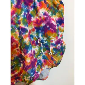 ChicknLegs Running Shorts Women's M Multicolor Tie Dye 1.5" Split Race Pocket thumbnail 2