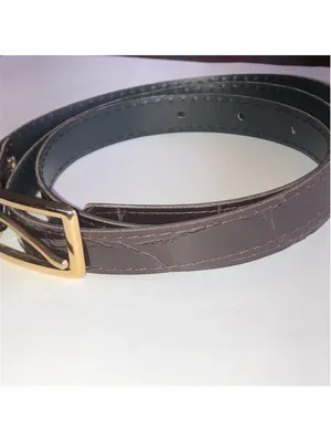 Vintage Dark Brown Faux Leather Belt Size Large thumbnail 2