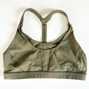 Lululemon Womens Active Luxtreme Pack It In Sports Bra Size 12 Fatigue‎ Green thumbnail 3