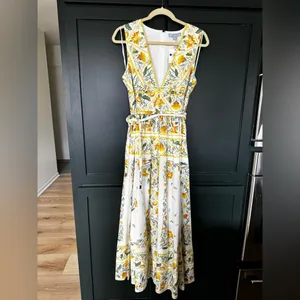 NEW Antonio Melani x Style by Simkins Hannah Poplin V-Neck Belted Maxi Dress ~ 8 thumbnail 5