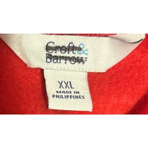Croft & Barrow Women's Soft Microfleece Mockneck‎ Red Burgundy Pullover Size XXL thumbnail 3
