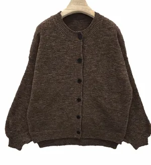 Brown Button Up Cardigan Sweater thumbnail 1