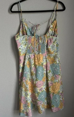 WAYF Floral Spaghetti Strap Dress Large thumbnail 2